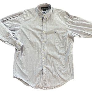 Polo Ralph‎ Lauren Classic Yarmouth Button Down Blue White Plaid